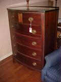 Bow front mahogany dresser