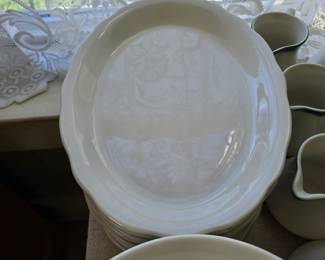 White Stoneware Platters
