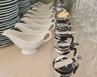 Ultima White Stoneware Gravy Boats