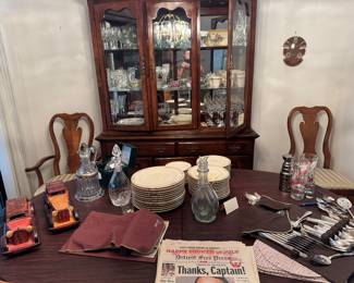 Lots of unique items we found like wooden vintage cars - vintage decanters - sterling flatware - Red Wing items - including signed pics not shown, as were going through what we found
