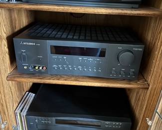 Mitsubishi M-VR600 Receiver - HS-U420 Stereo Video Cassette Recorder & M-CD500 Player