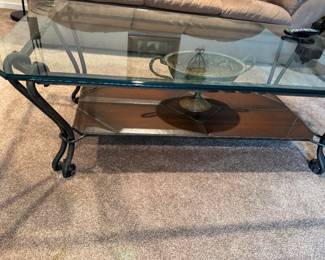 Iron, wood & glass table