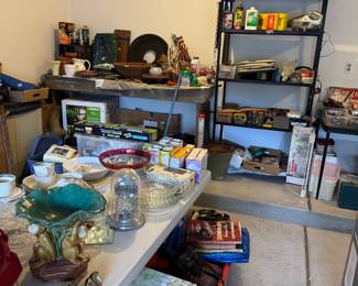 view of packed garage