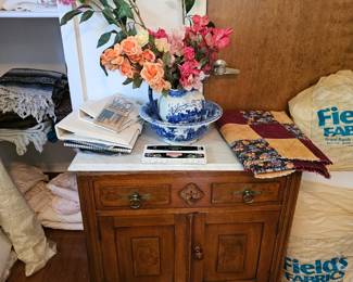 Marble topped cabinet 