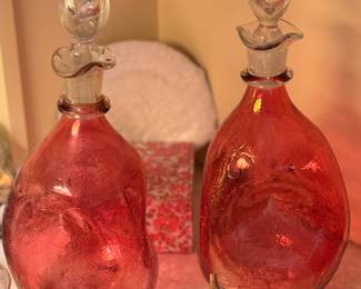 beautiful thumbprint decanters 