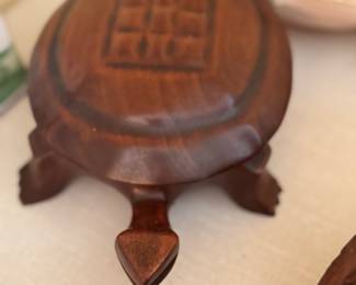 wood carved turtle 