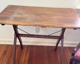 antique oak folding table 