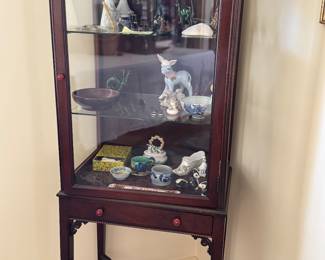fabulous small Chippendale style glass cabinet 