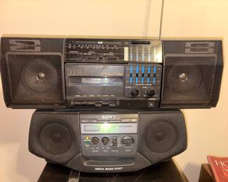Vintage boom boxes