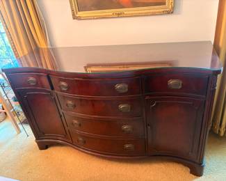 Stunning buffet with glass top protector