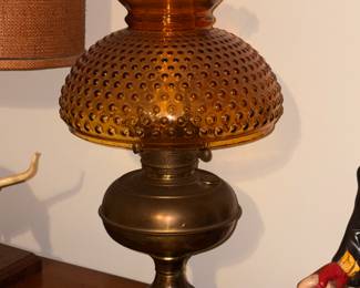 Stunning lamp with hobnail shade