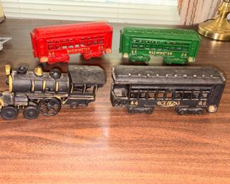 Cast iron toy trains