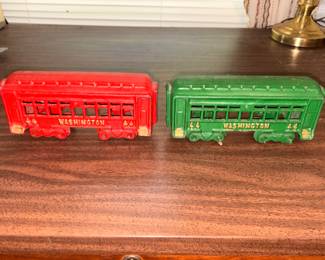 Cast iron toy trains