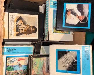 Eight track cassette tapes