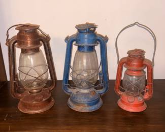 Vintage railroad lanterns