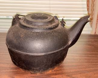 Large cast-iron kettle