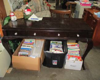 desk and magazines 