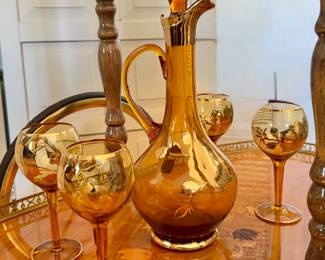 Italian wine decanter set