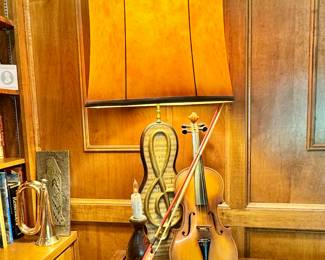 Mid century violin lamp