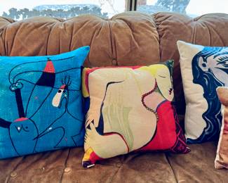 Picasso and Miro inspired pillows 