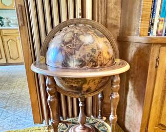 Italian style liquor cabinet globe