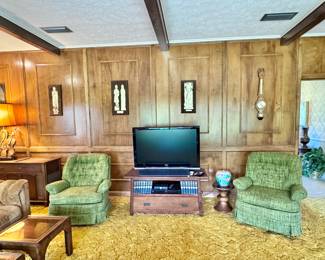 Mid century herculon swivel rockers