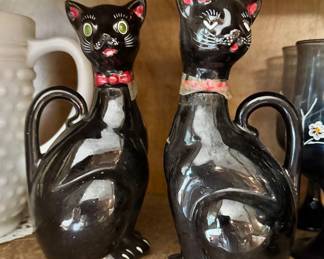 Black cat decanters, made in Japan