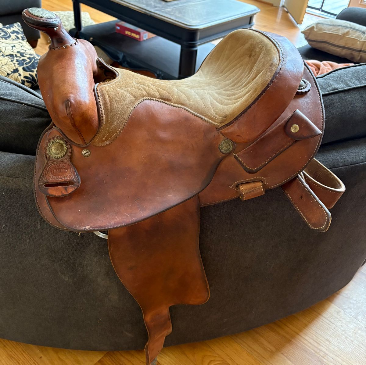 Billy Cook barrel racing saddle 