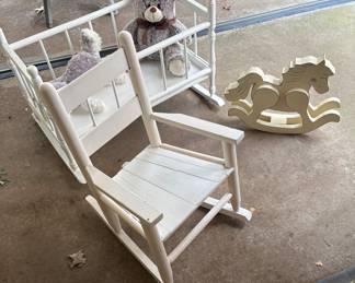 Child’s rocker & doll cradle