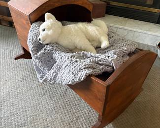 Vintage handmade baby cradle…..great for small pups