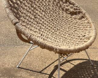 Midcentury chair w/ new hemp weave