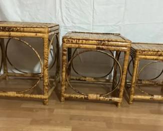  06 Scorched Bamboo Nesting Tables and More