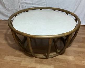 Round 36 Inch Bamboo Coffee Table