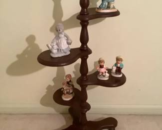 Decor Stand With Ceramic Figurines 