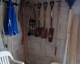 Yard tools and misc  garage