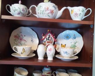 The serving pieces for the Lenox china