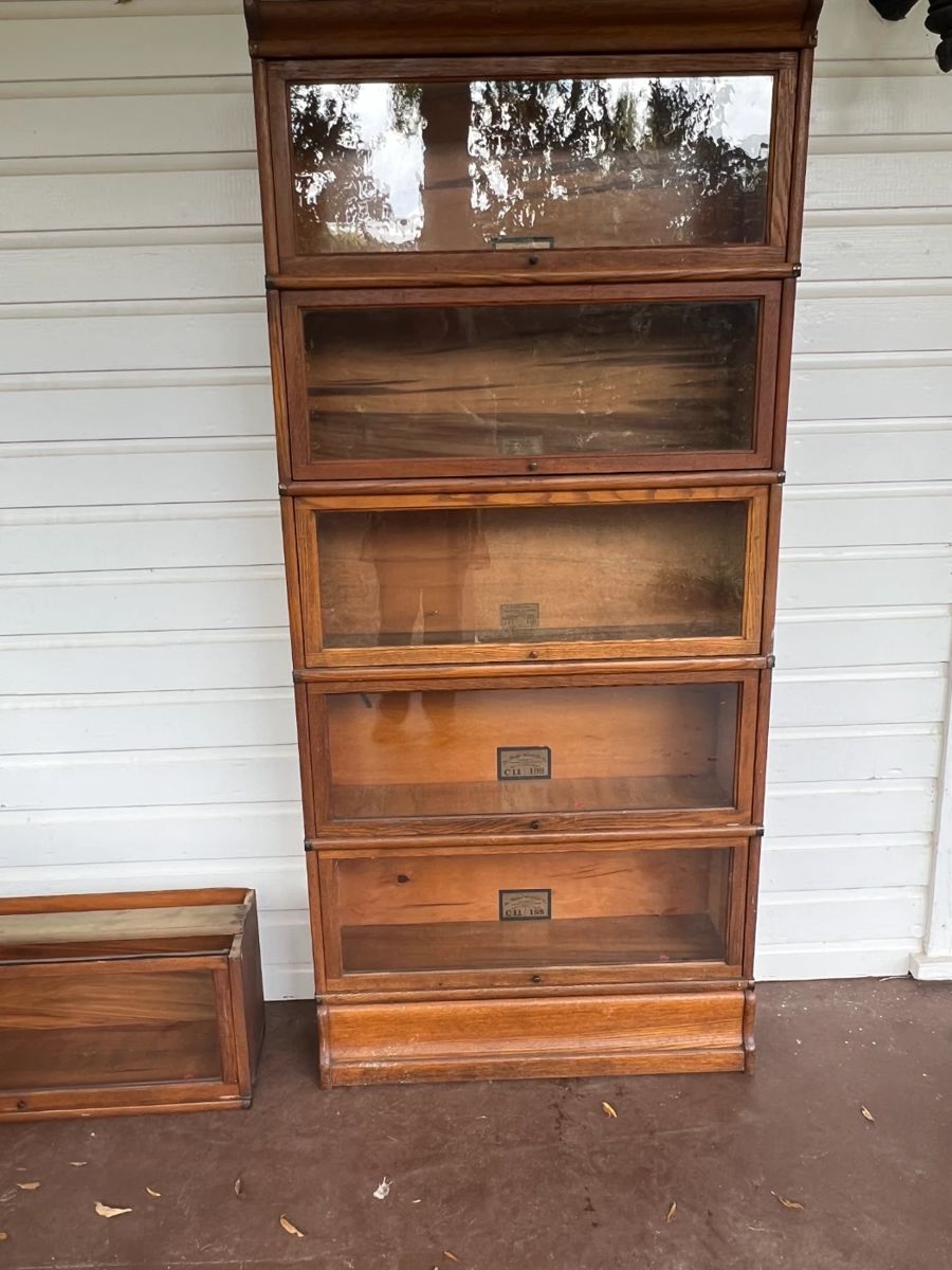 5 Stack oak barrister bookcase.