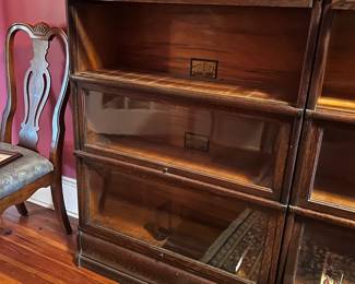 3 of 3 matching oak Globe Wernicke 3 stack bookcases.