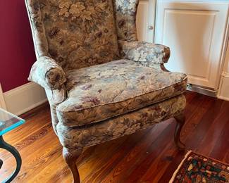 Queen Anne wing back chair