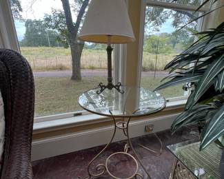 Iron & glass table
