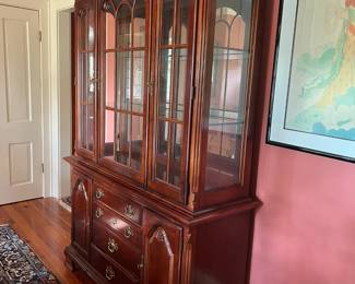 Mahogany breakfront China cabinet.