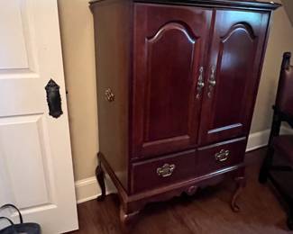 Mahogany entertainment cabinet