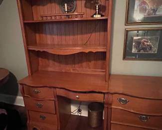 Modern desk w/bookcase top