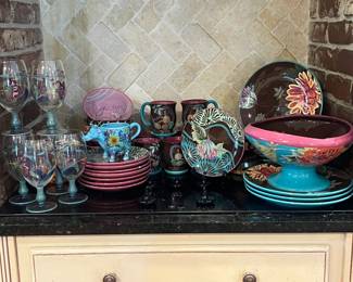 Assorted China & crystal