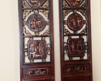 Carved oriental panels.