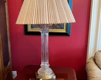 Crystal & brass lamp