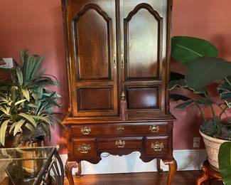 Queen Anne cherry hutch.