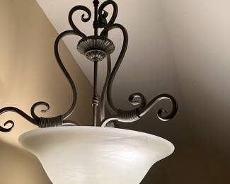 Satin glass chandelier