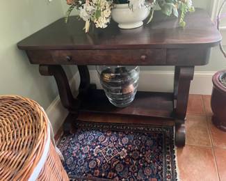 Antique mahogany Empire library table