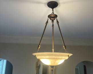 Brass chandelier